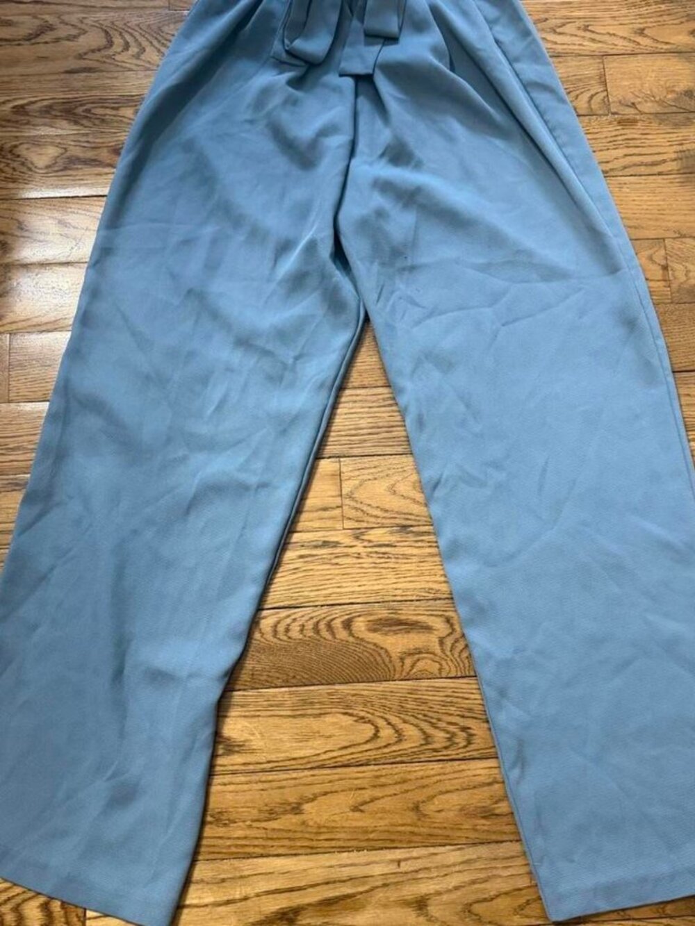 C by one Blue wide leg palazzo pants with tie Size S #palazzo #boho #feminine